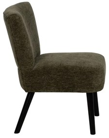 Fotoliu verde cu tapițerie din chenille – Ixia