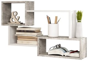 Etajeră de perete TRIO 54x87 cm gri/alb