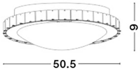 Plafoniera, Lustra aplicata eleganta Palermo, 50cm