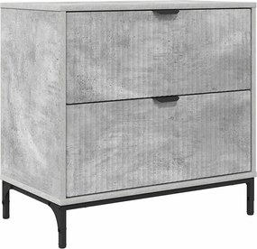 vidaXL Noptieră cu sertar Gri beton 63.5 x 36 x 61 cm Lemn compozit