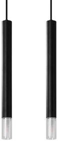 Lustră pe cablu VIZIER 2xG9/40W/230V neagră Sollux SL.0961
