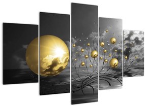 Tabloul bilelor în ocru (150x105 cm)