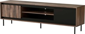 Comoda TV SWING RTV-1, nuc/negru, PAL laminat/metal, 180x40x53 cm