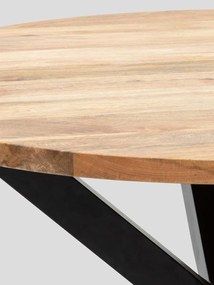 Masa dining, rotunda, din lemn de mango, Criss Cross