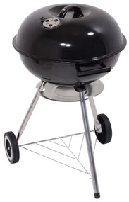 Grătar portabil cu cărbuni, negru