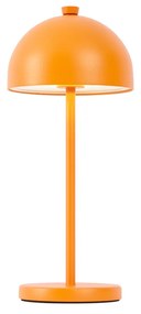 Lampă de masă portocalie, cu LED, IP54, reîncărcabilă, cu stație de încărcare - Squirrel