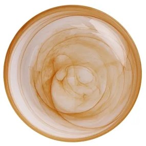 Set de masă 18 piese portocaliu/sticlă