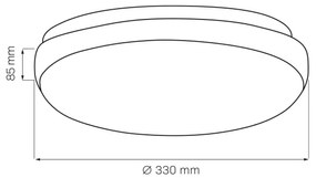 Plafonieră BOGDAN 2xE27/20W/230V d. 33 cm alb