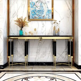 Consola Monaco negru/gold – H85 cm