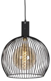 Lampă suspendată design negru 40 cm - Sârmă Dos