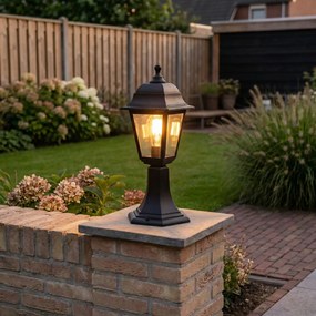 Baliză clasică de exterior neagră 44 cm IP44 - Capital