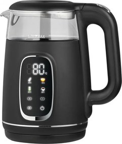 Fierbător electric Oliver Voltz OV51230AF, 2200 W, 1,7 l, 4 moduri, 13 setări de temperatură, afișaj LCD, comandă tactilă, negru/argintiu