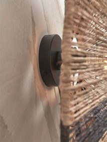Aplica de perete eco din iuta Iguazu S disc 40cm, bl/nat
