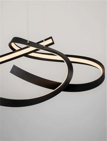 Lustra suspendata LED CCT OLIA aluminiu negru