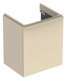 Dulap baza pentru lavoar suspendat Geberit Smyle Square gri nisip 1 usa opritor stanga 54 cm