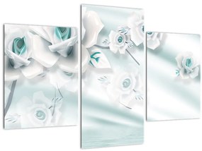 Tablou - Flori de trandafir turcoaz (90x60 cm)