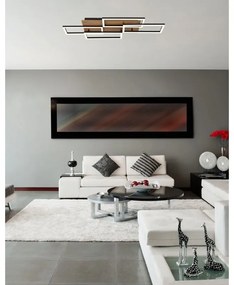 Plafoniera LED CCT cu telecomanda JEFFRY aspect lemn 67359-40 GL