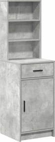 vidaXL Bufet cu sertar Gri din beton 40 x 40,5 x 135 cm Lemn compozit