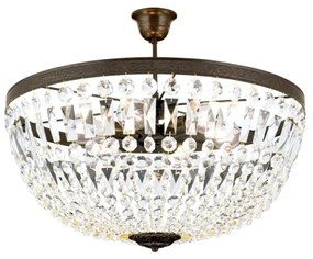 Lustră de cristal pe tijă Orion DL 7-542/6 ARILA 6xE27/60W/230V d. 60 cm maro/patină
