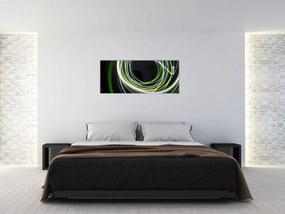 Obraz cu linii verzi (120x50 cm)