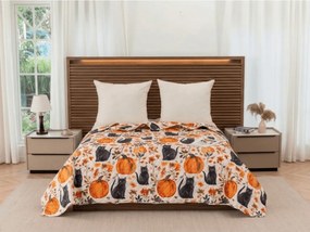 Cuvertura de pat CATS AND PUMPKINS, colorat Dimensiune: 220 x 240 cm