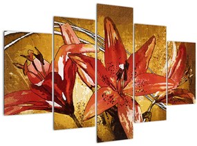 Tablou cu flori de crini (150x105 cm)