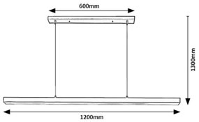 Lustră LED pe cablu TARIQ LED/30W/230V 4000K negru Rabalux 72128