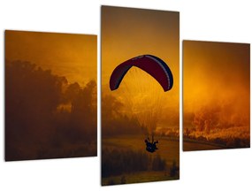 Tablou cu parașutistul în apus de soare (90x60 cm)