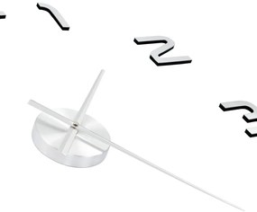 Ceas de perete 3D, argintiu, 100 cm, XXL, design modern Argintiu