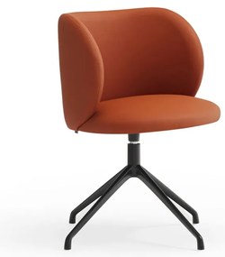 Scaun de sufragerie portocaliu tapițat Mogi – Teulat