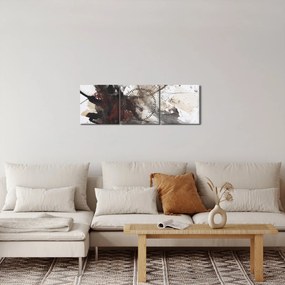 Tablou cu pictură abstactă (cu ceas) (90x30 cm)