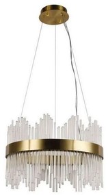 Lustră LED dimabilă pe cablu LED/70W/230V 3000-6500K auriu + telecomandă