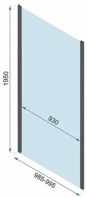 Cabina de dus dreptunghiulara cu usa pliabila Rea Rapid Fold 80x100 negru