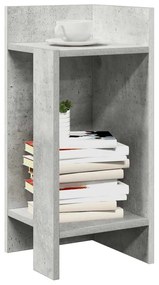 vidaXL Mese laterale 2 buc cu raft beton gri 25,5x27x60 cm