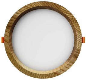 Corp de iluminat LED încastrat RONDO LED/12W/230V 4000K d. 20 cm lemn masiv frasin APLED