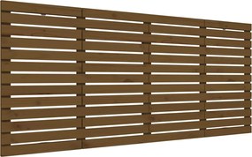 vidaXL Tăblie de pat pentru perete, maro miere, 156x3x91,5 cm lemn pin