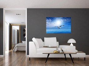 Tablou - Pescărușul peste mare (90x60 cm)