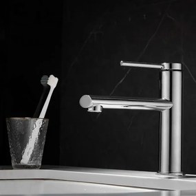 Baterie pentru lavoar REA OVAL CHROM low
