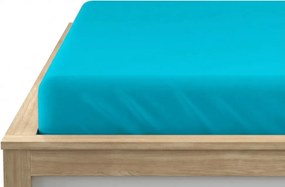 Cearsaf Jersey cu lycra turcoaz 90 x 200 cm
