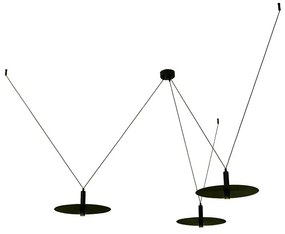 Lustra LED decorativa design modern Kurt 3L negru
