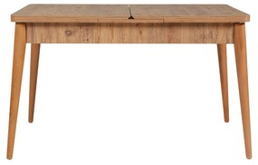 Masă de sufragerie extensibilă cu 2 scaune și bancă Vlasta (pin antlantic + antracit). 1073057