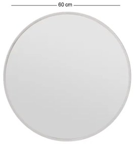Oglindă de perete OZZE d. 60 cm alb