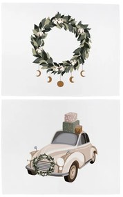 Suporturi pentru farfurii 2 buc. din material textil 35x47 cm cu model de Crăciun Festive Car – Butter Kings