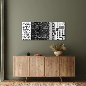 Tablou cu arhitectura alb neagră (120x50 cm)
