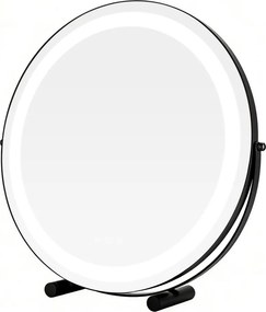 Brilagi - Oglindă de machiaj LED reglabilă FLORIDA LED/17W/230V Ø 42 cm, neagră