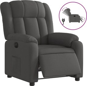 vidaXL Fotoliu rabatabil electric, gri închis, material textil