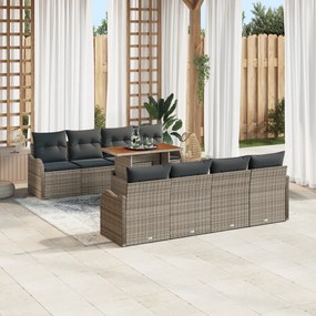 vidaXL Set de canapele pentru grădină 7 pcs Gri 100 x 55 x 73 cm