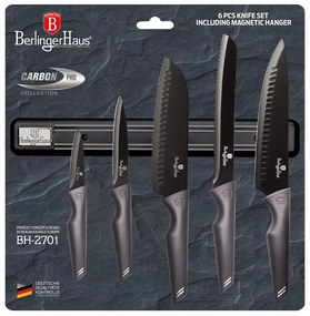 Set cutite cu suport magnetic Carbon Pro Berlinger Haus BH 2701