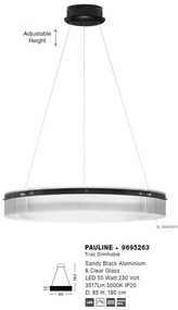 Lustra LED suspendata design circular PAULINE D-85cm