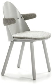 Scaun cu cotiere Teulat Uma, gri